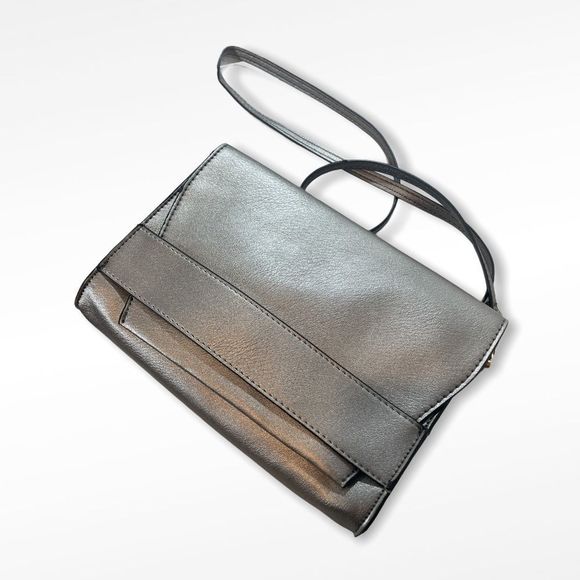 summer & rose Bags Vintage Summerrose Silver Metallic Smooth Vegan